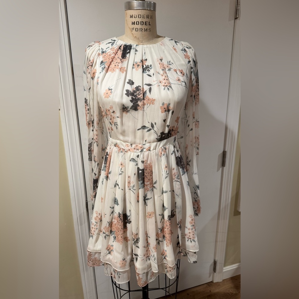 Laura Garcia Floral Long Sleeve Dress size 4